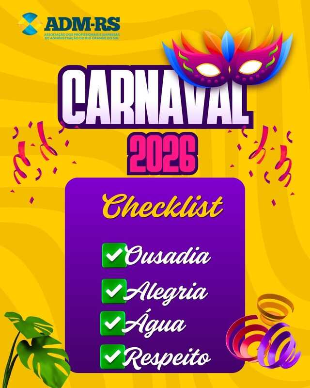A ADM-RS DESEJA UM FELIZ CARNAVAL COM MUITA ALEGRIA! 